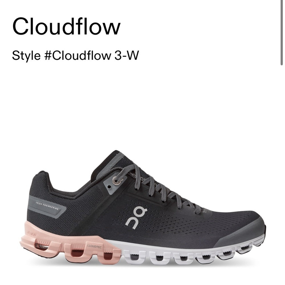On Cloudflow 3.0 Running Shoes - Womens size 9.5 gray/pink - LIKE NEW - Picture 2 of 8